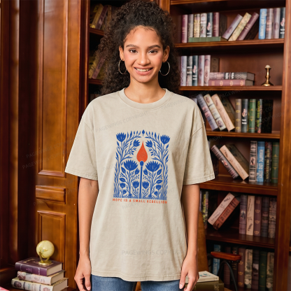 Pagewings Hope Is A Small Rebellion Unisex Washed T-shirt