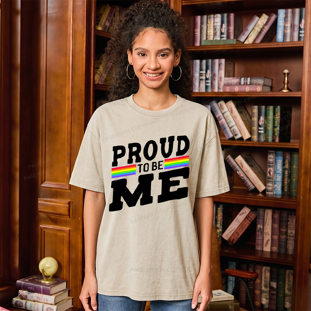 Pagewings Proud to Read Unisex Washed T-shirt