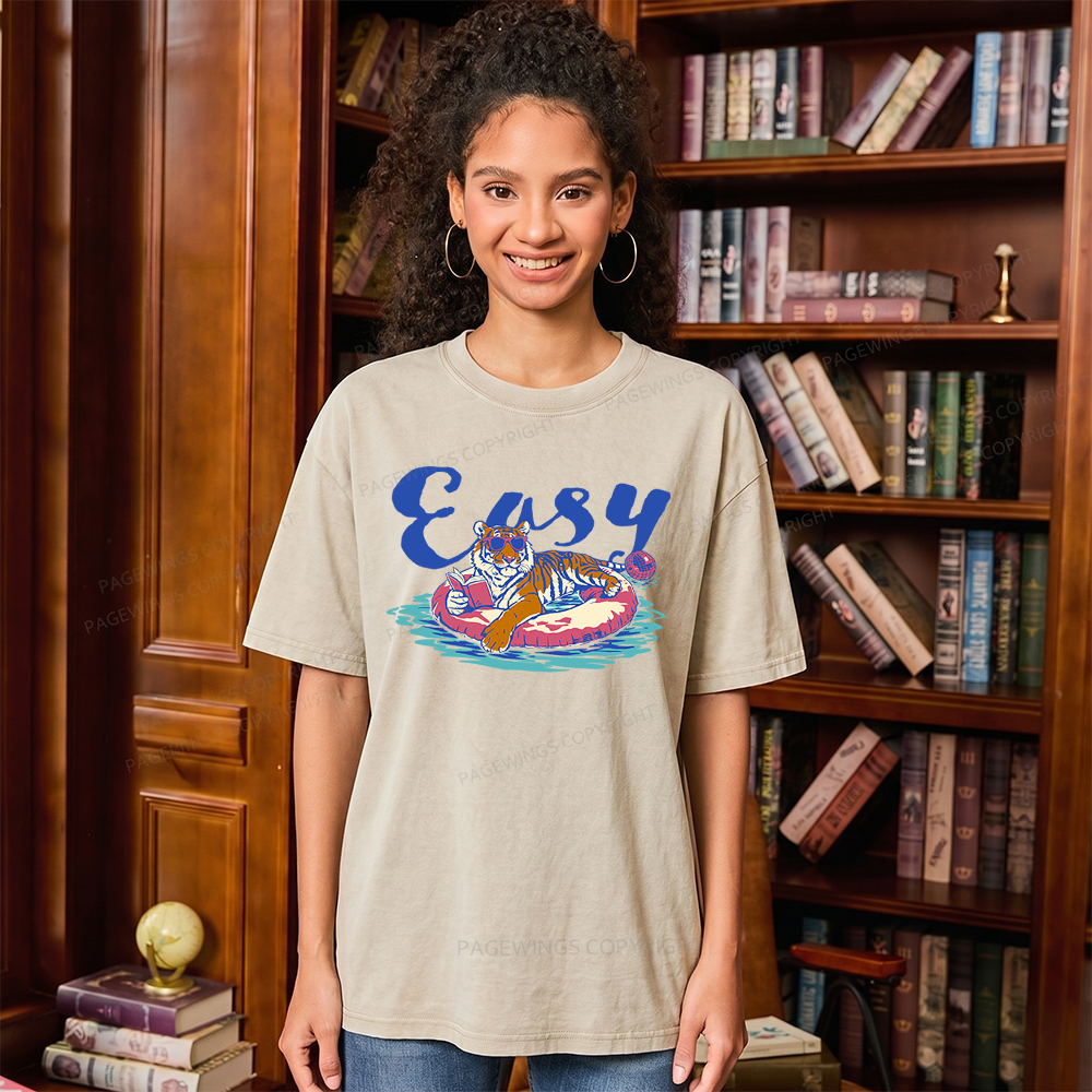 Pagewings Summer Reading Unisex Washed T-shirt