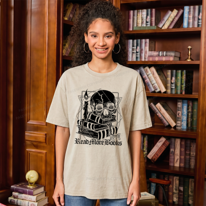 Pagewings Read More Books Unisex Washed T-shirt