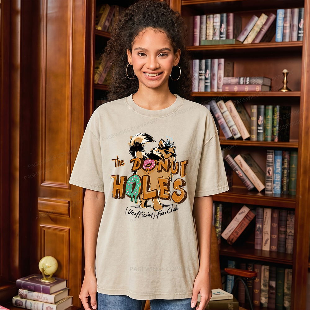 Pagewings Donut Holes Unisex Washed T-shirt