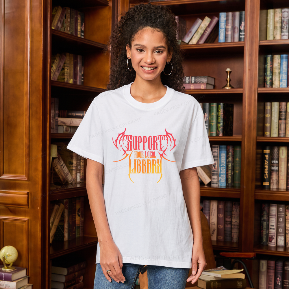 Pagewings Support Your Local Library Unisex Classic T-shirt