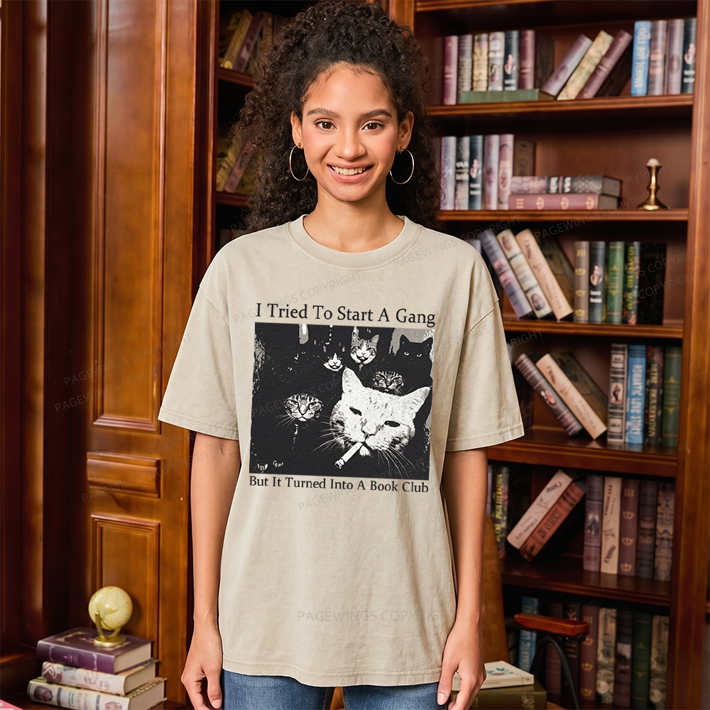 Pagewings Book Club Unisex Washed T-shirt
