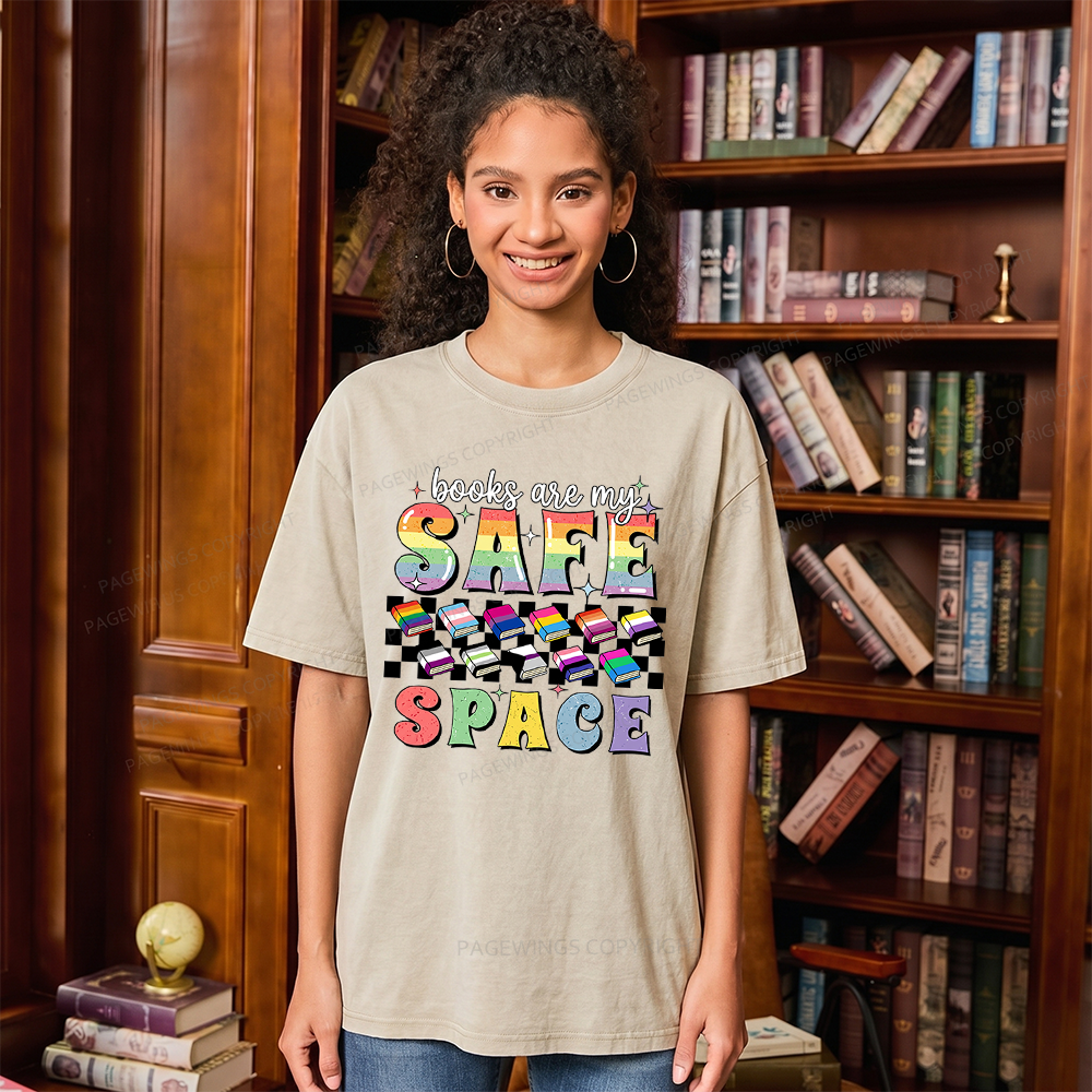 Pagewings Books Are My Space Unisex Washed T-shirt