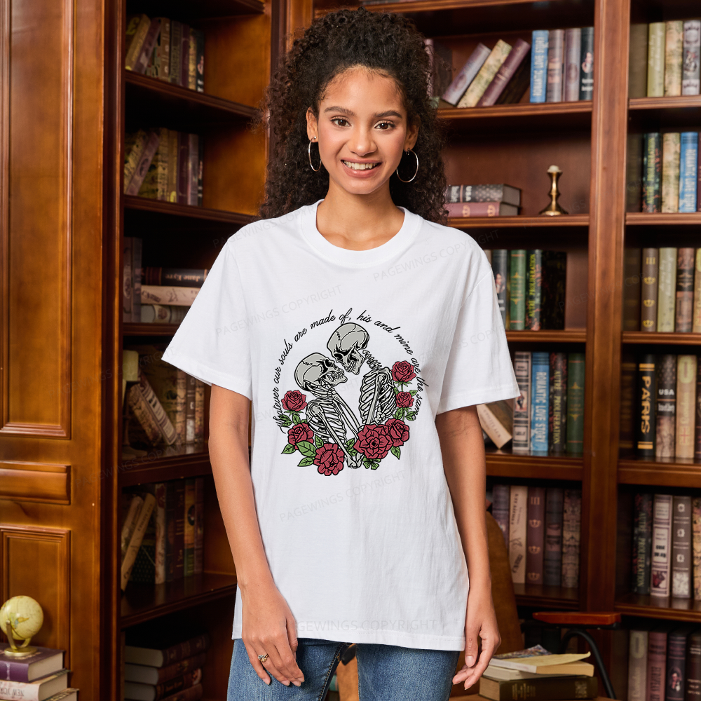 Pagewings Gothic Romance Skeleton Lovers Unisex Classic T-shirt