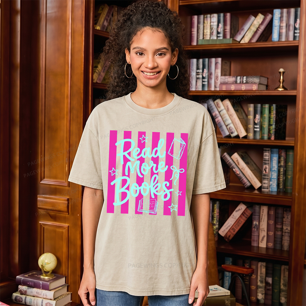 Pagewings Read More Book Unisex Washed T-shirt