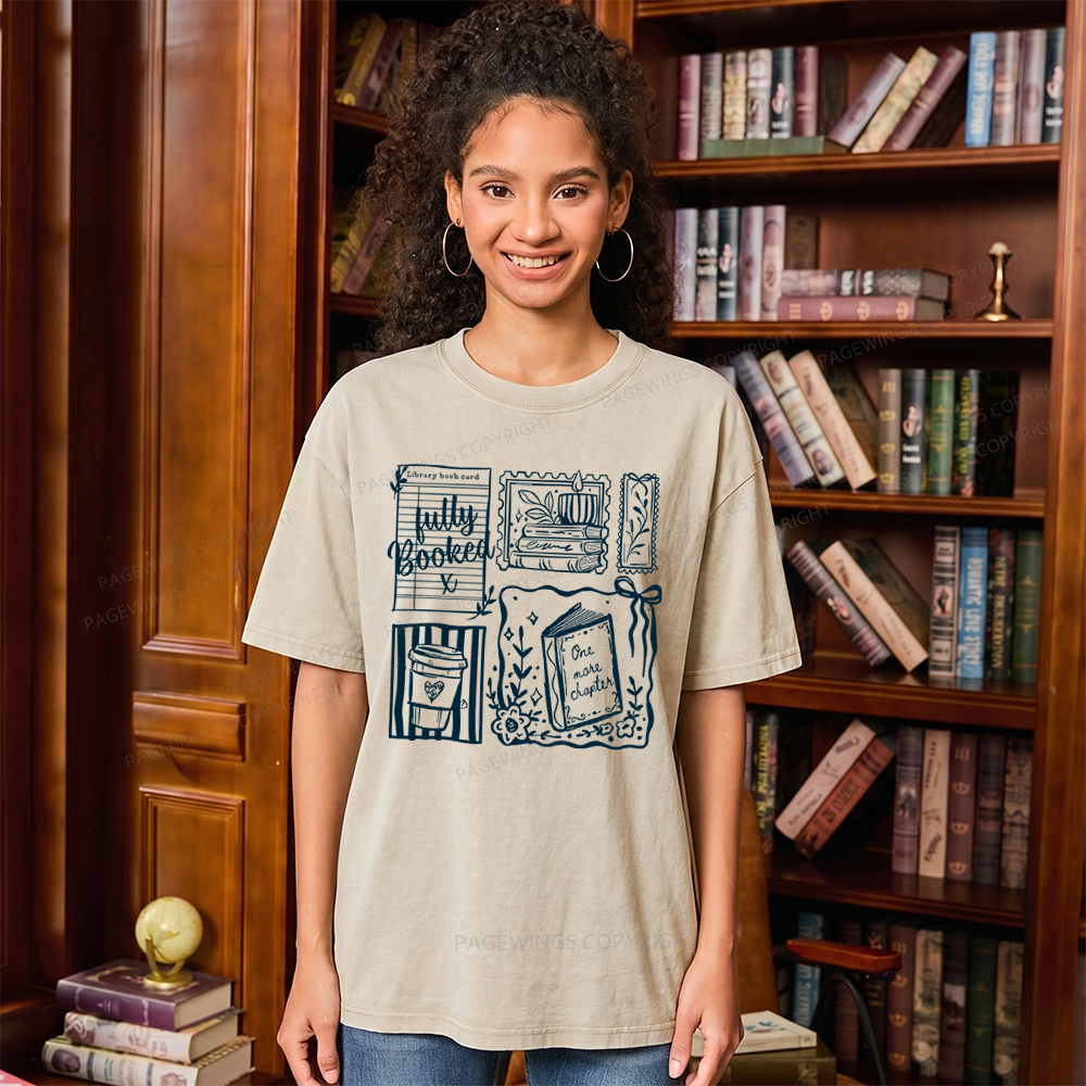 Pagewings Just one more chapter Unisex Washed T-shirt