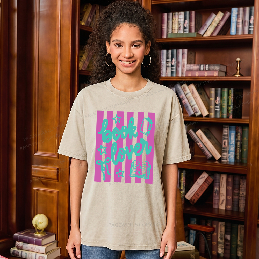 Pagewings Book Lover Unisex Washed T-shirt