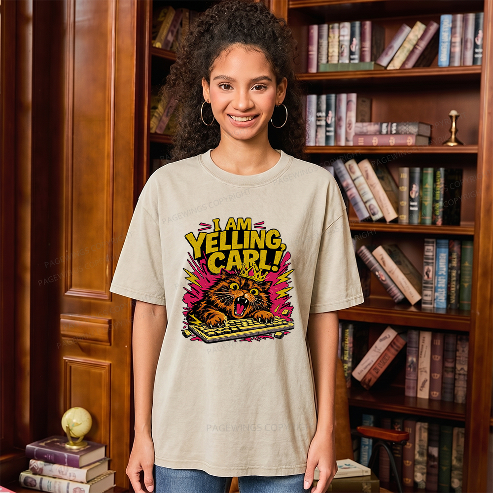 Pagewings Fantasy Book Reader Unisex Washed T-shirt
