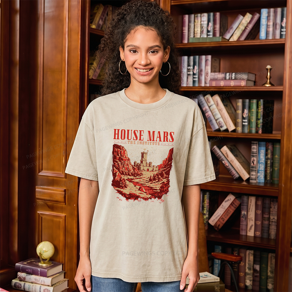 Pagewings House Mars Unisex Washed T-shirt