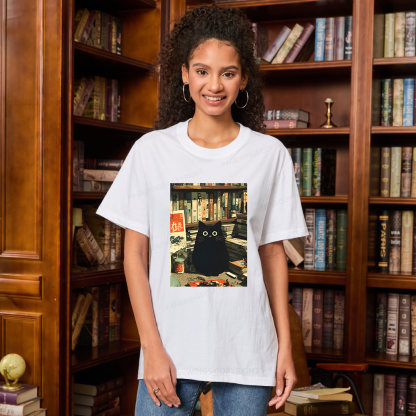 Pagewings Cat Book Lovers Librarian Unisex Classic T-shirt