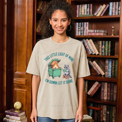 Pagewings This Little Light Of Mine Unisex Washed T-shirt