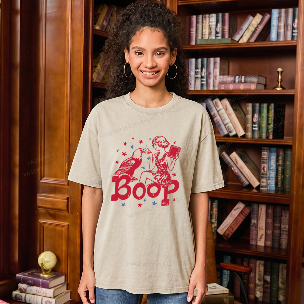 Pagewings Eagle Boop Unisex Washed T-shirt