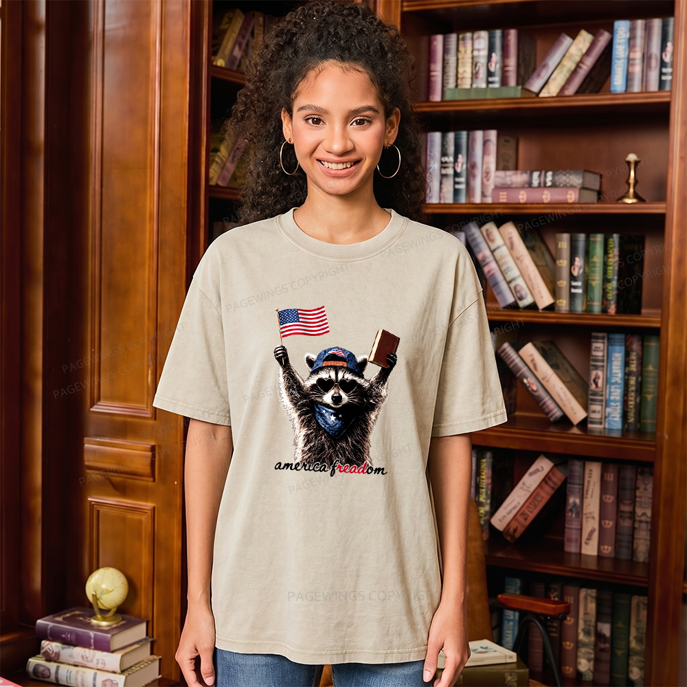 Pagewings Freadom Unisex Washed T-shirt
