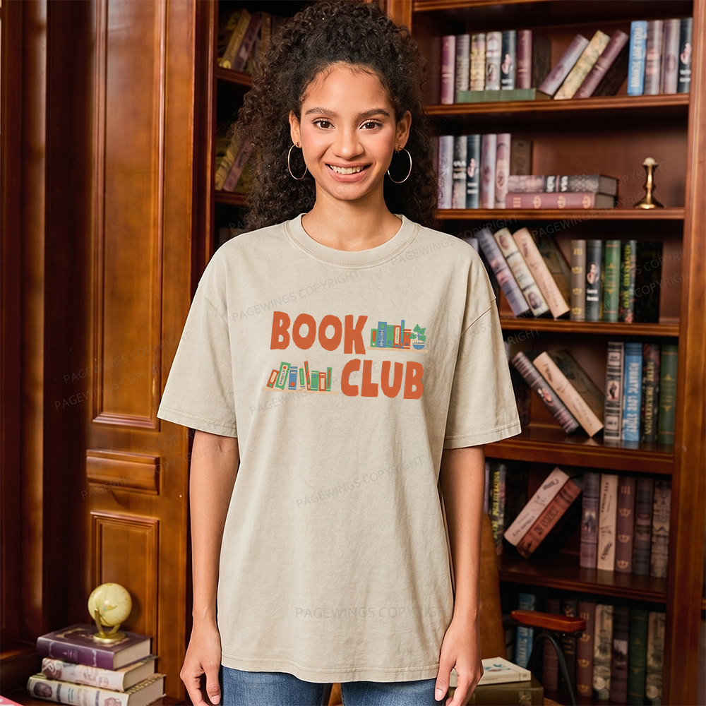 Pagewings Book Club Unisex Washed T-shirt