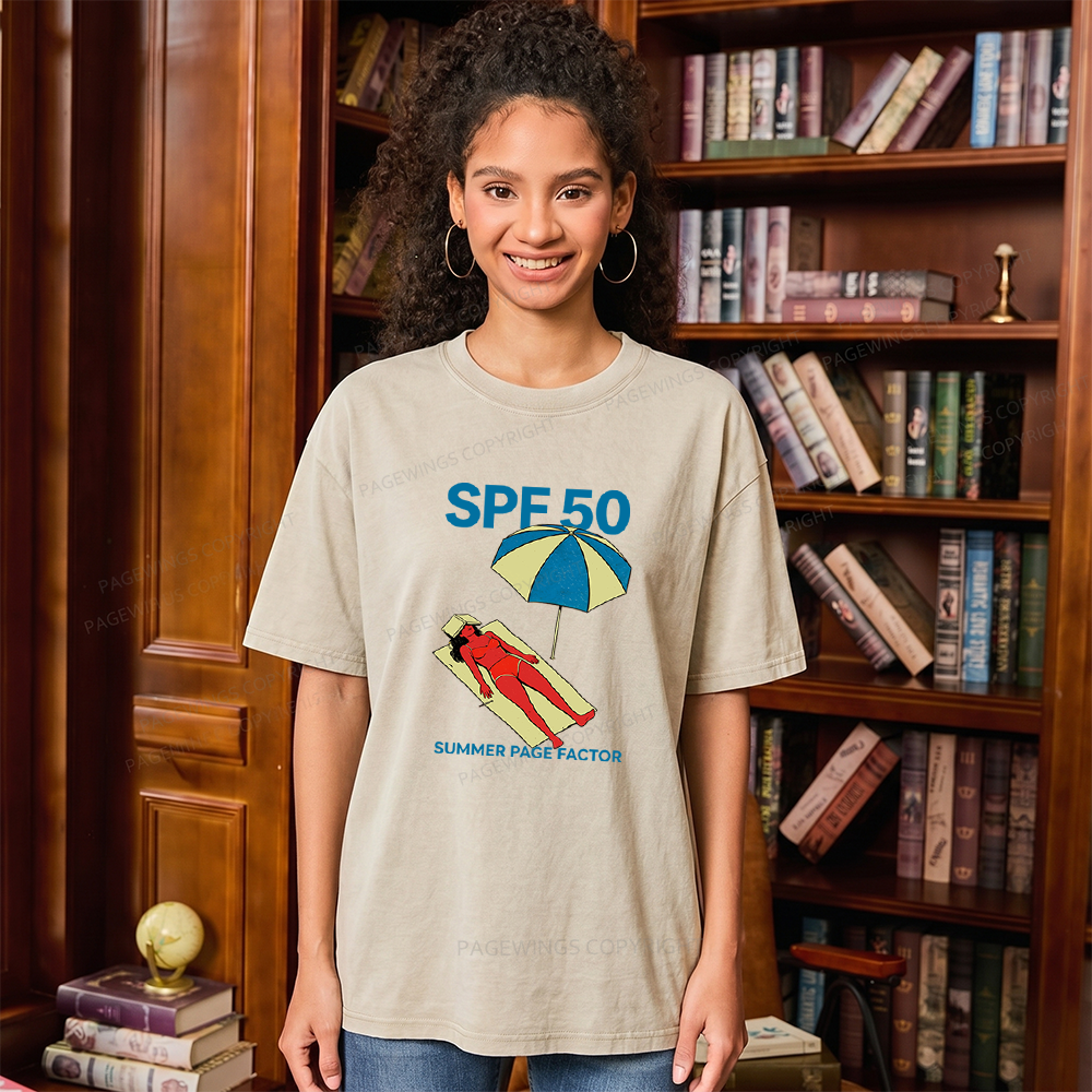 Pagewings Summer Page Factor Unisex Washed T-shirt