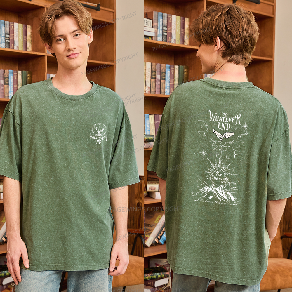 Pagewings Whatever End Unisex Washed T-shirt