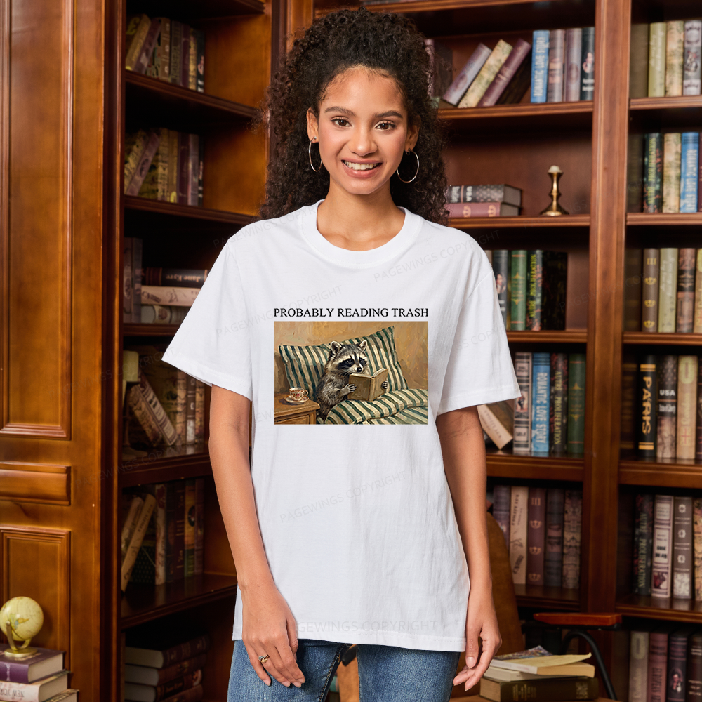 Pagewings Reading Trash Racoon Unisex Classic T-shirt