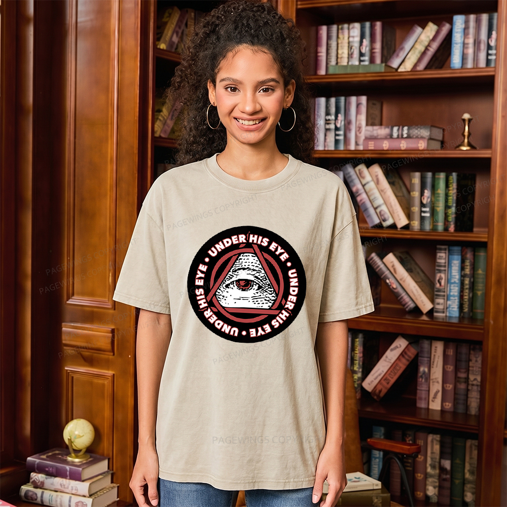 Pagewings Under His Eye Unisex Washed T-shirt