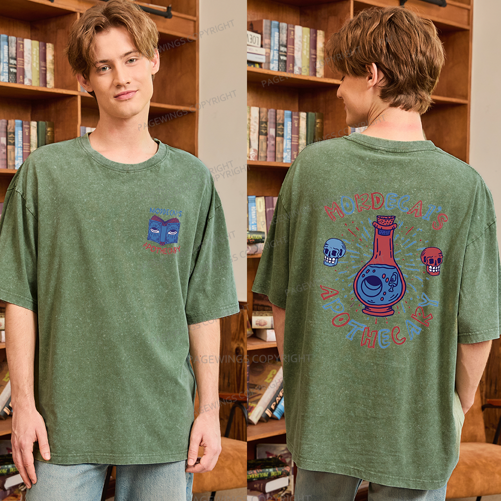 Pagewings Apothecary Unisex Washed T-shirt