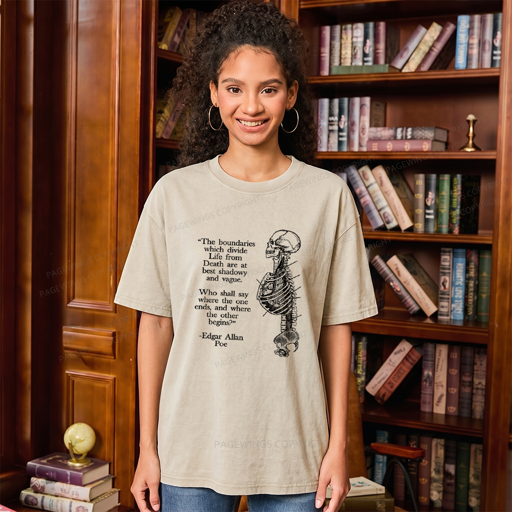 Pagewings Poe Quote Unisex Washed T-shirt