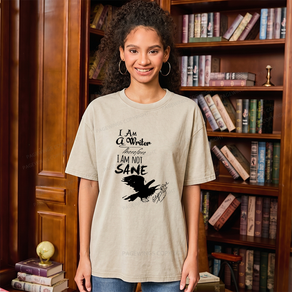 Pagewings Macabre Literary Unisex Washed T-shirt