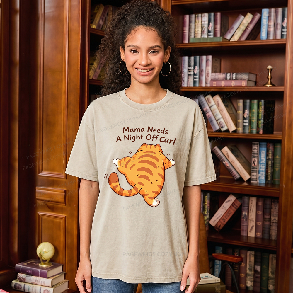 Pagewings Mama Needs A Night Off Unisex Washed T-shirt