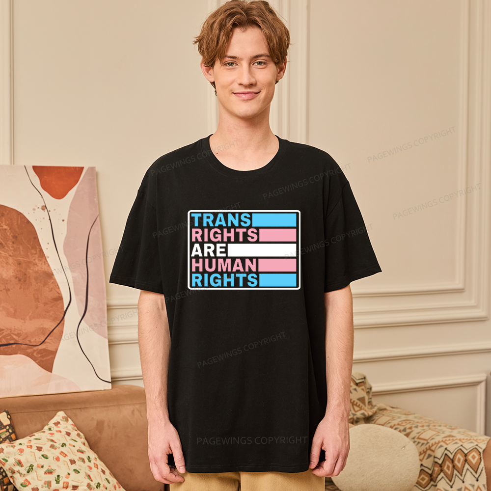 Pagewings Trans Rights Are Human Rights Unisex Classic T-shirt