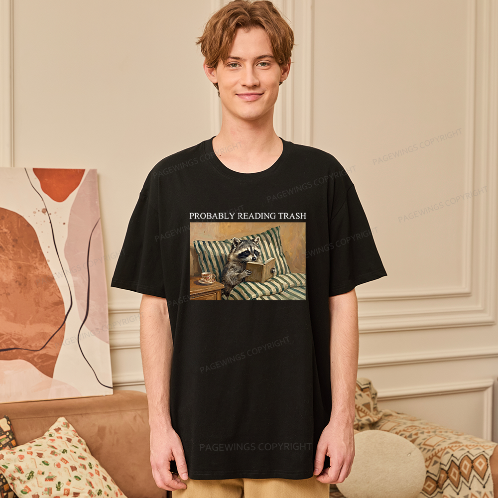 Pagewings Reading Trash Racoon Unisex Classic T-shirt