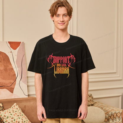 Pagewings Support Your Local Library Unisex Classic T-shirt