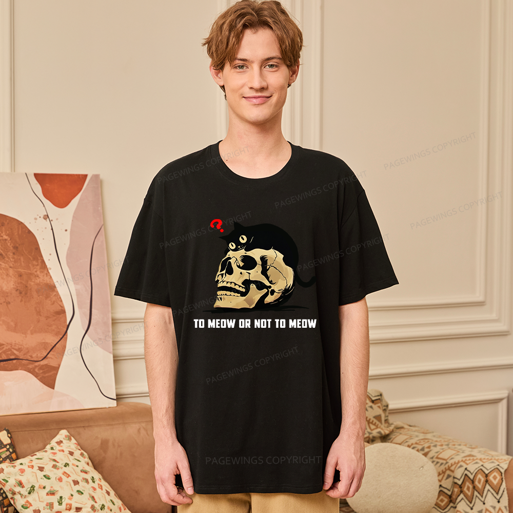 Pagewings To Meow Or Not To Meow Unisex Classic T-shirt