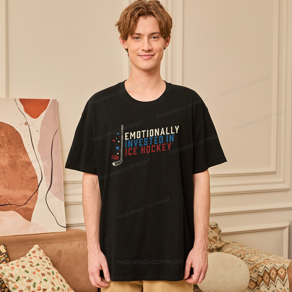 Pagewings Emotionally Invested in Ice Hockey Unisex Classic T-shirt