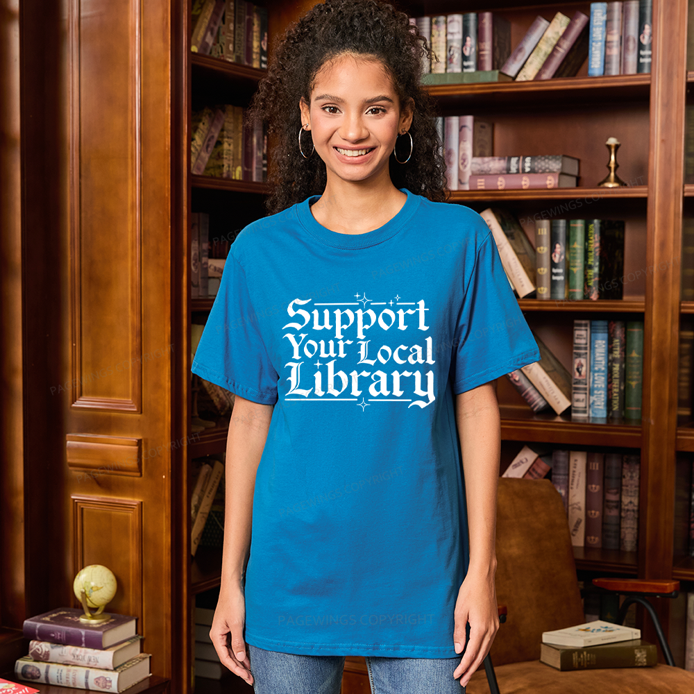 Pagewings Support Your Local Library Unisex Classic T-shirt