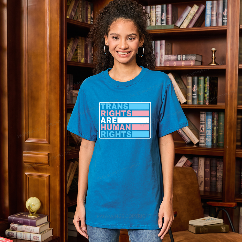 Pagewings Trans Rights Are Human Rights Unisex Classic T-shirt