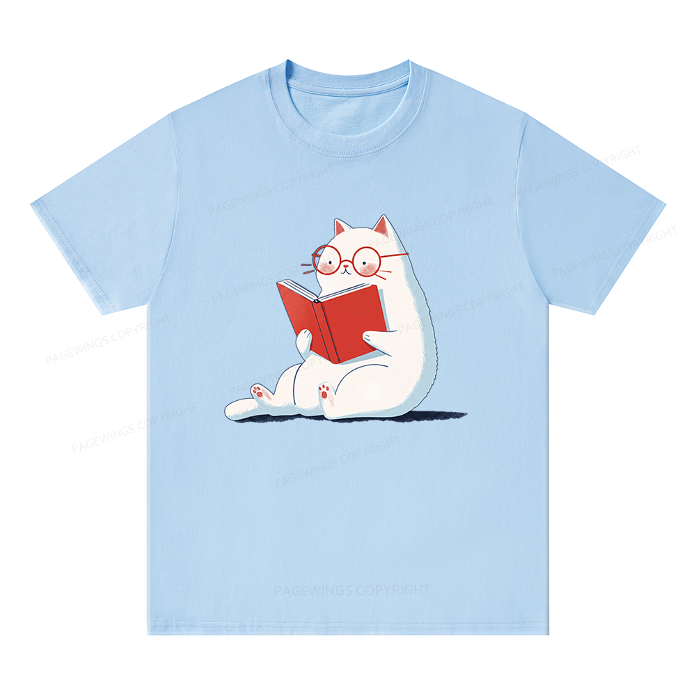 Pagewings Cat Reading Book Unisex Classic T-shirt