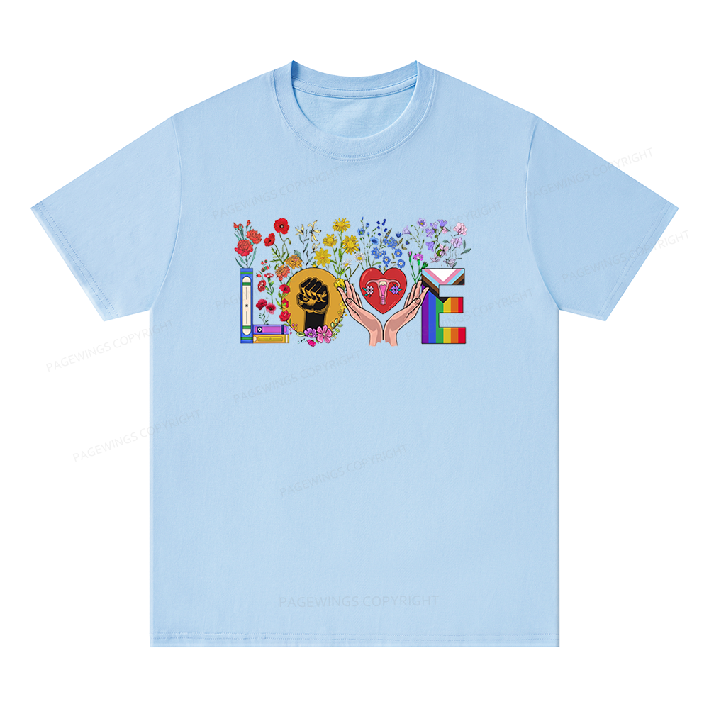 Pagewings Floral Love Human Rights Unisex Classic T-shirt