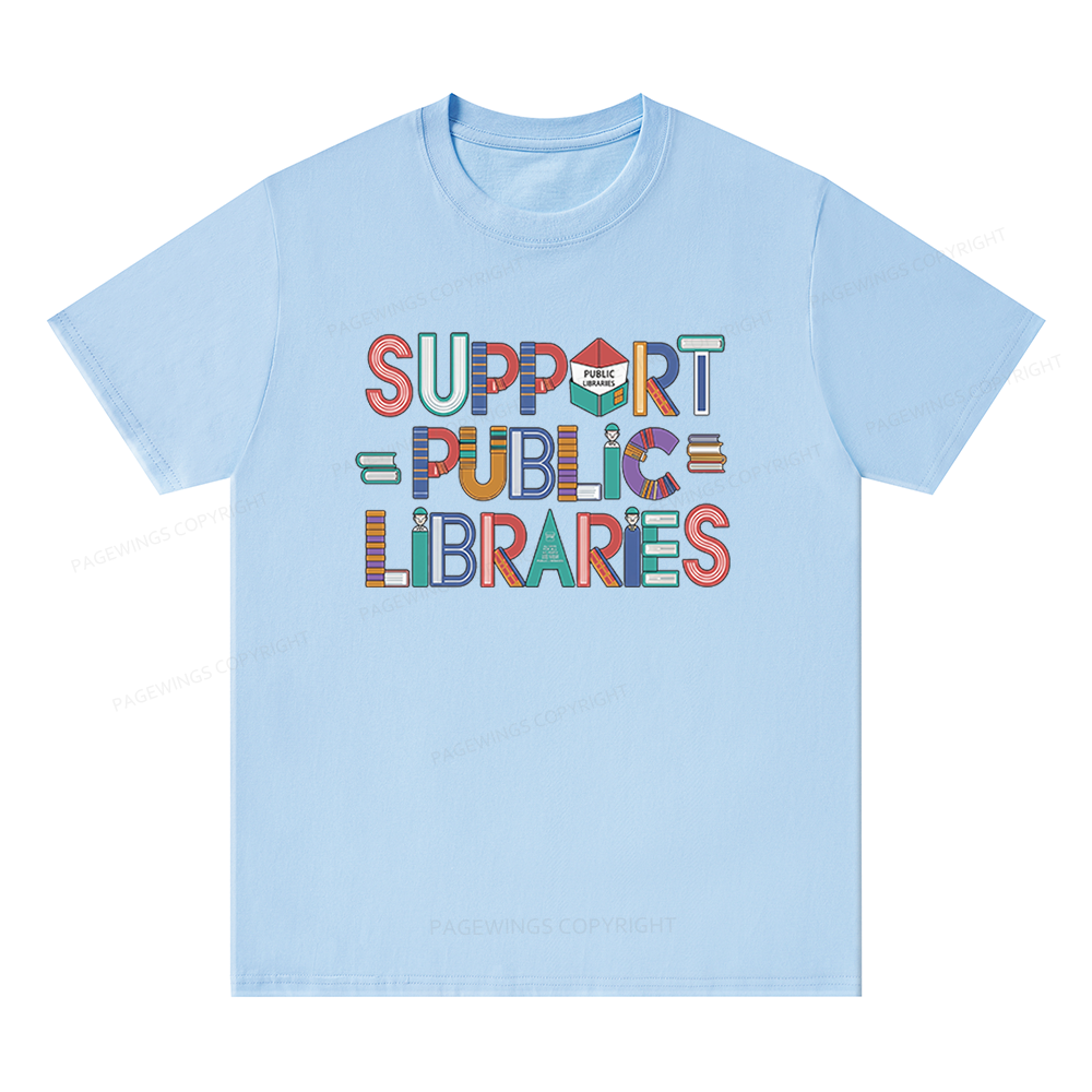 Pagewings Support Public Libraries Unisex Classic T-shirt