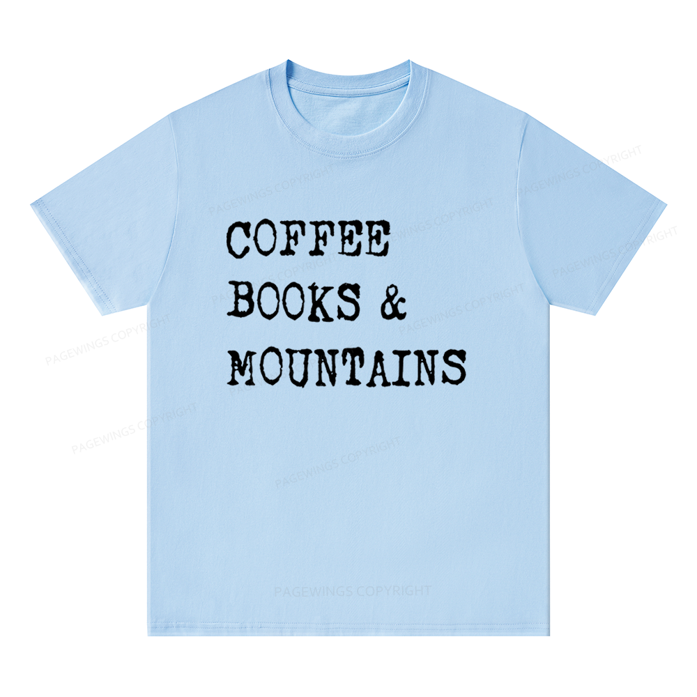 Pagewings Coffee Books Mountains Unisex Classic T-shirt