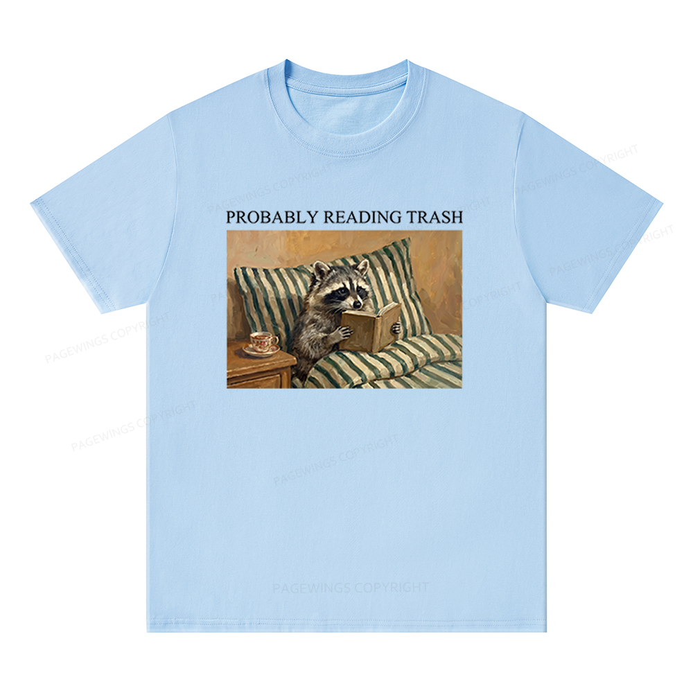 Pagewings Reading Trash Racoon Unisex Classic T-shirt