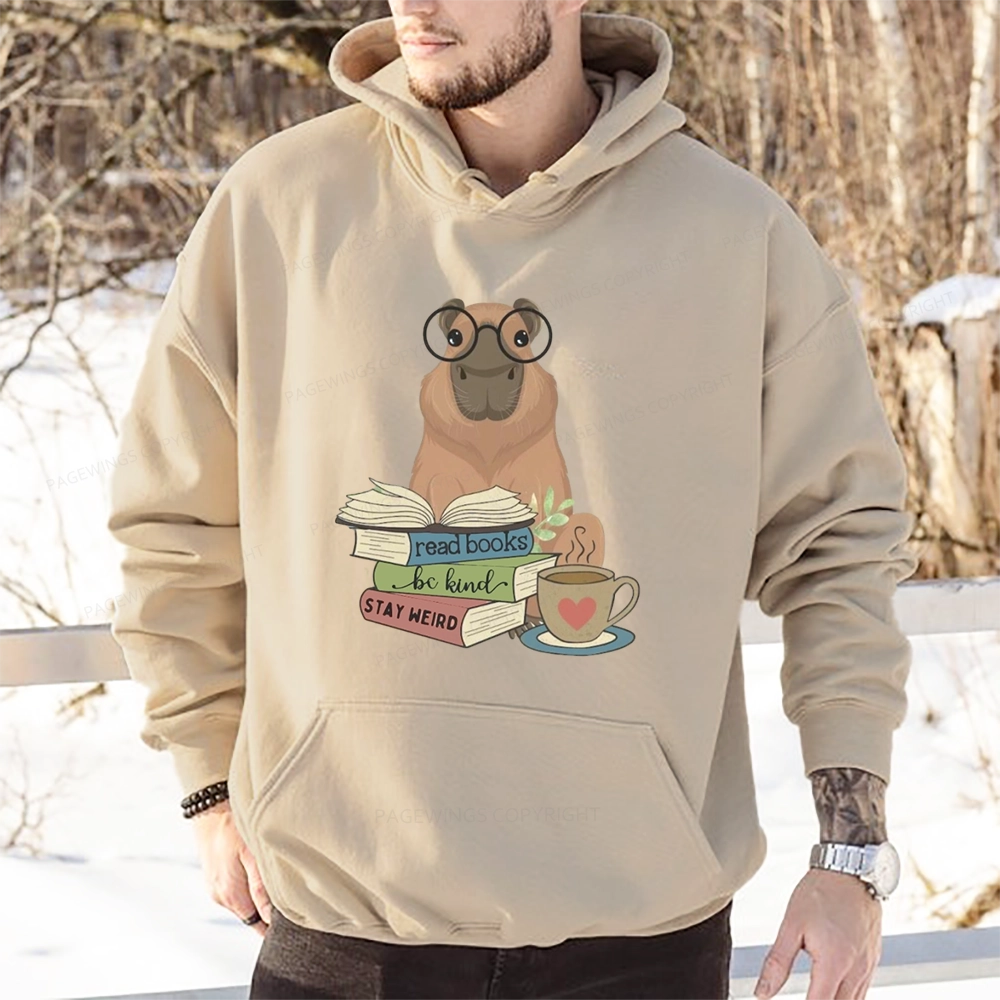 Pagewings Capybara Reading Unisex Classic Hoodie