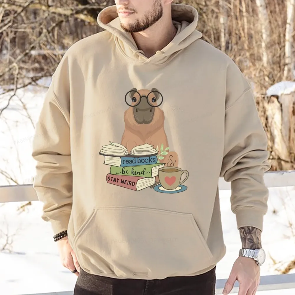 Pagewings Capybara Reading Unisex Classic Hoodie