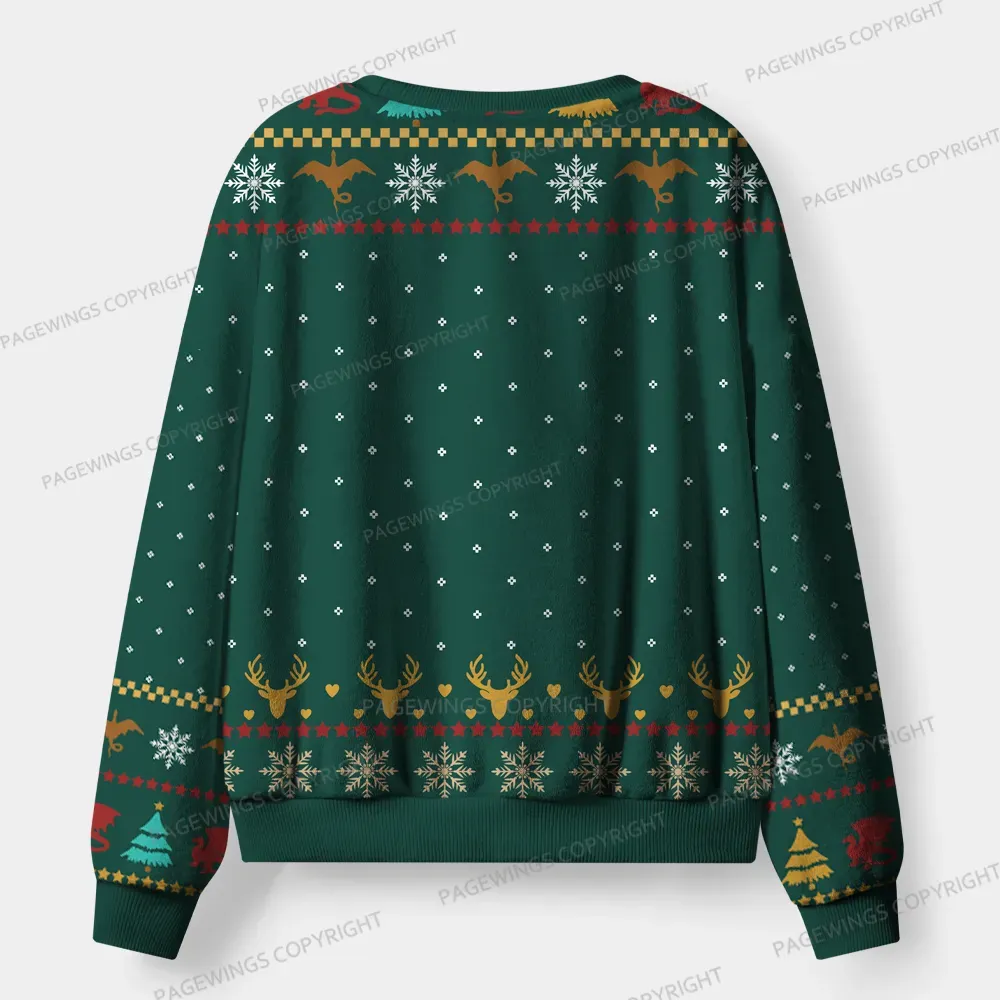 Pagewings Book Dragon Unisex Flannel Pajama Set