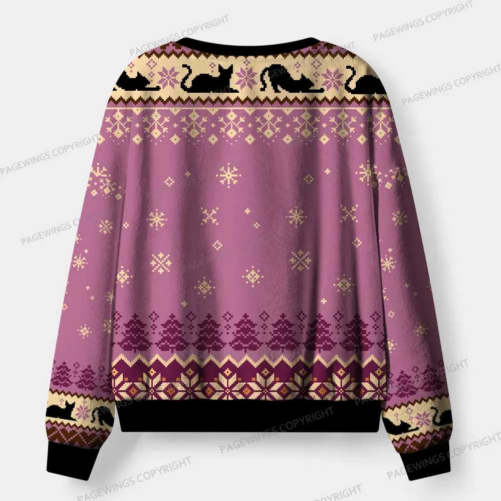 Pagewings Just a Cat Loving Book  Unisex Flannel Pajama Set