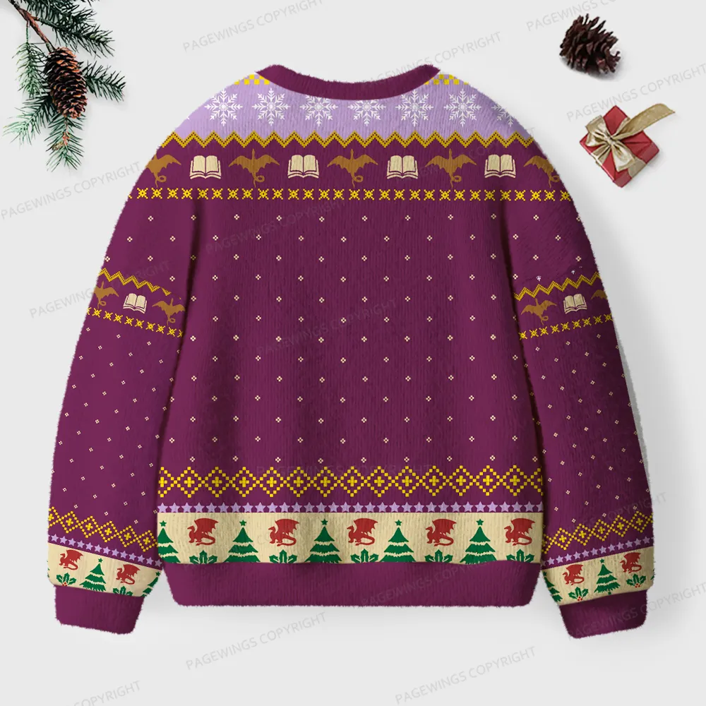 Pagewings Read Books Be Kind Unisex Ugly Knit Sweatshirt