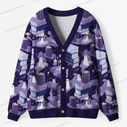 Pagewings Fantasy Reading  Unisex Ugly Cardigan Sweaters