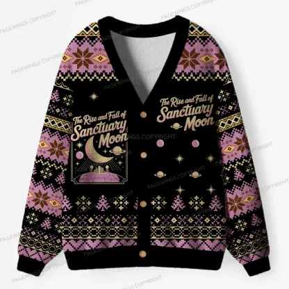Pagewings The Rise And Fall Of Sanctuary Moon Unisex Ugly Cardigan Sweaters