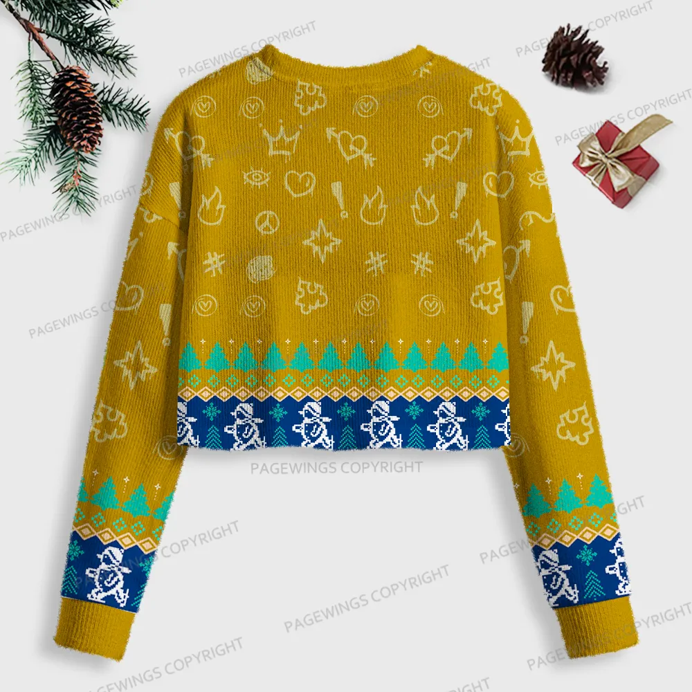Pagewings Mongo Is Appalled Women Ugly Crop Sweatshirt