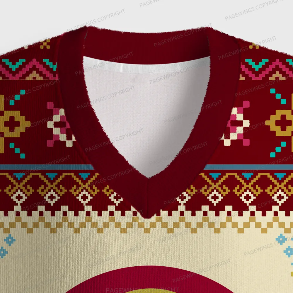 Pagewings Emotions Unisex V-Neck Ugly Knit Vest