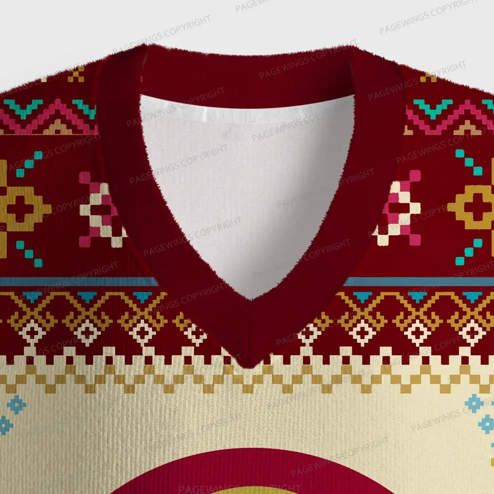 Pagewings Emotions Unisex V-Neck Ugly Knit Vest