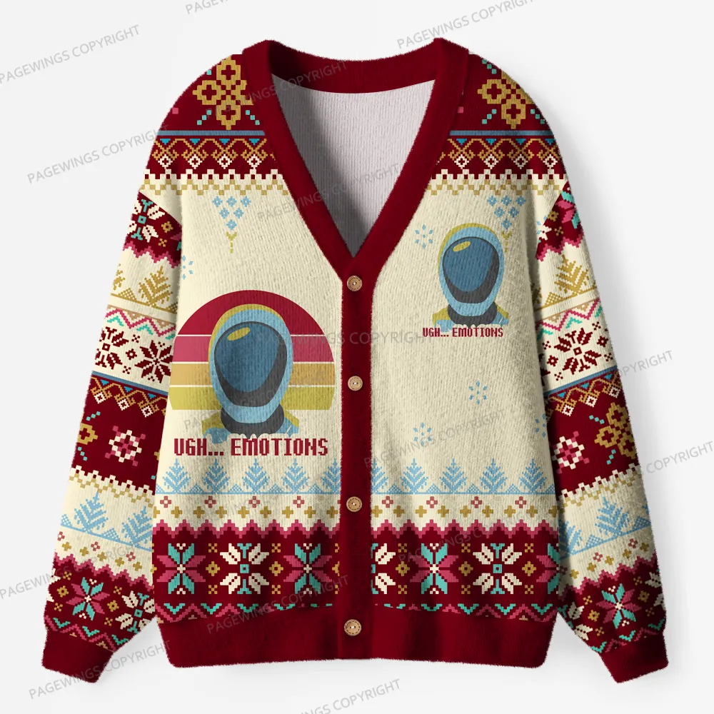 Pagewings Emotions Unisex Ugly Cardigan Sweaters